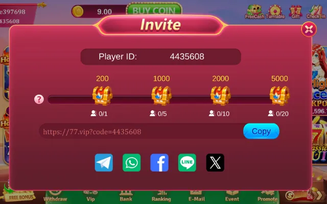 77 vip referral bonus