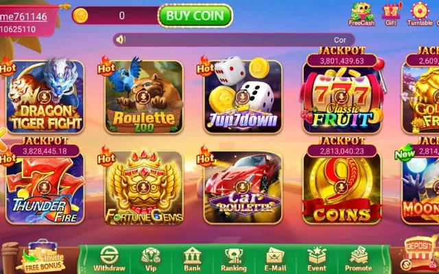 different games in 777XK Game.