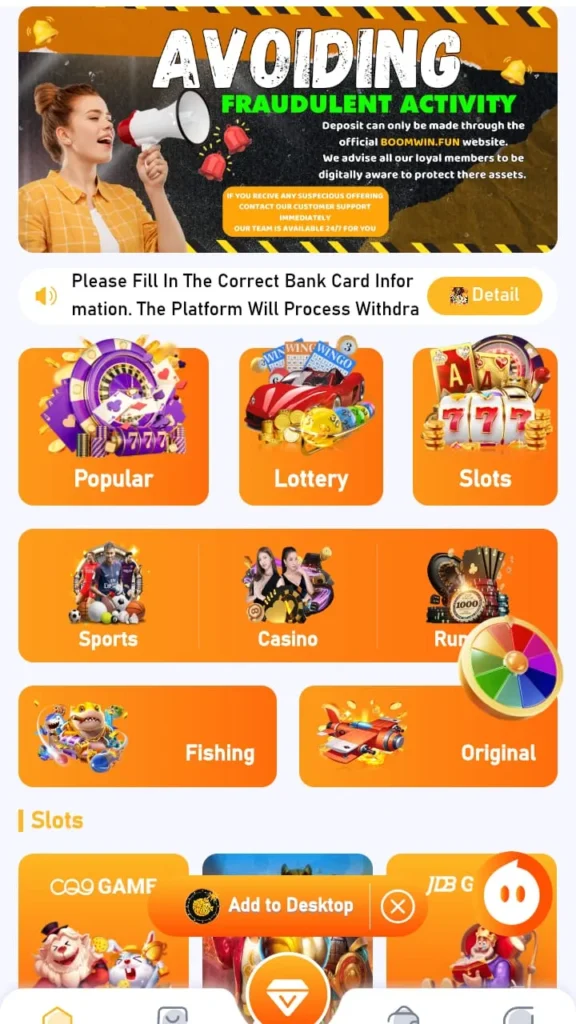 Popular Games of Boom Win